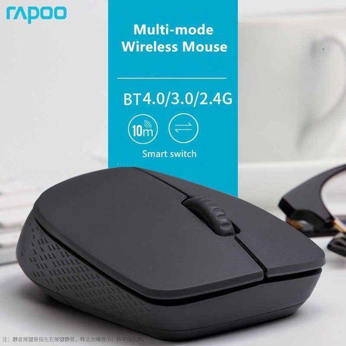 Souris sans fil - RAPOO - M100 - Ergonomique - Design compact - Couleur noire