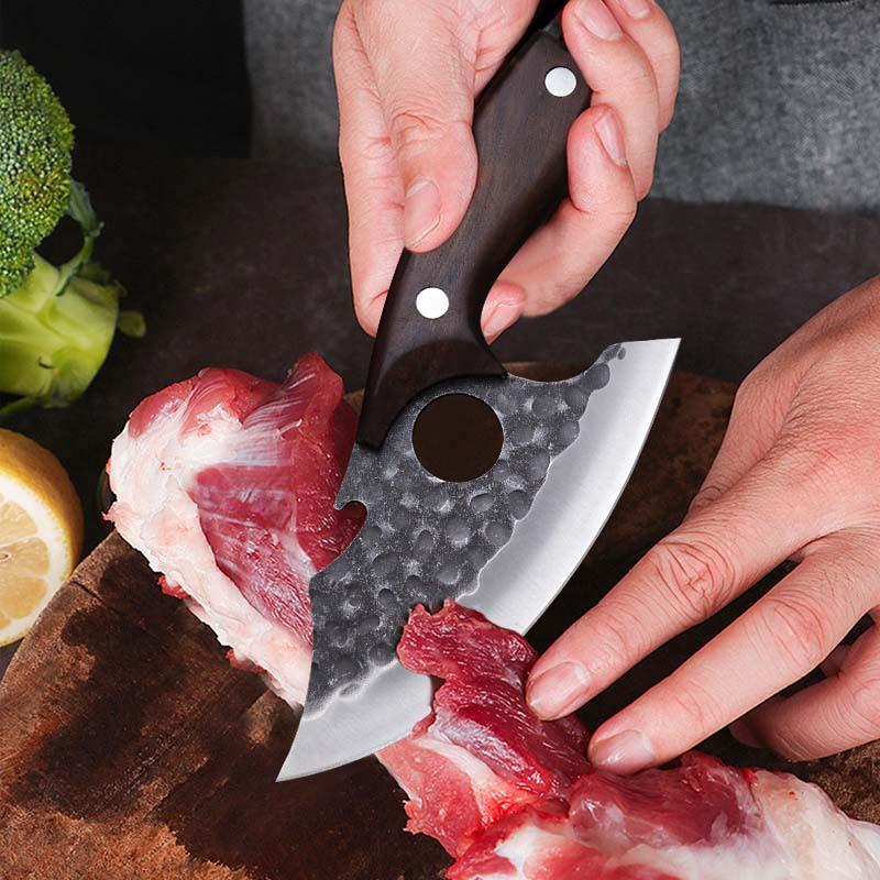 Three-piece Set Stainless Steel Kitchen Chef Knife Hand Forged Boning Knife Cutters Pocket Knife Slicing Cooking Mini Knife Multipurpose Knife