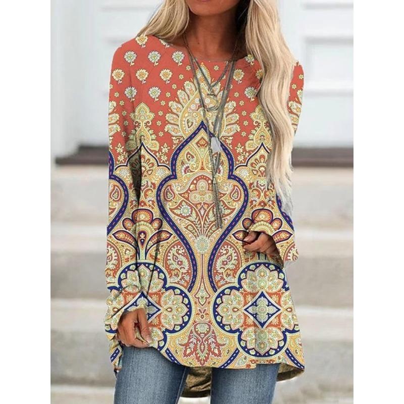 Осенне-зимняя модная женская футболка с длинными рукавами — фото 7