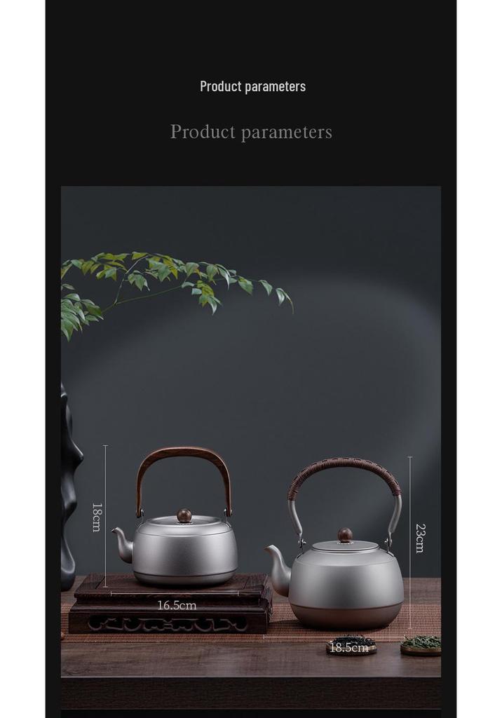 Portable Pure Titanium Kettle Teapot for Brewing and Boiling
