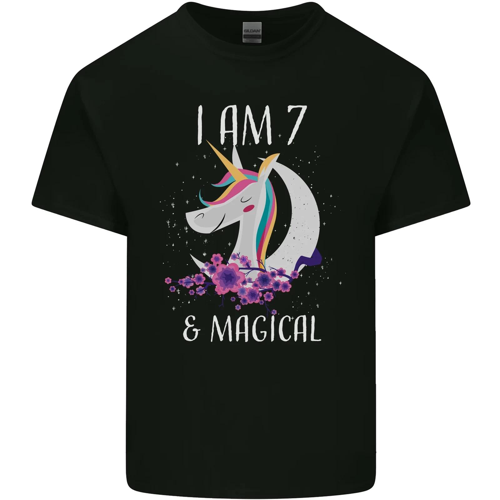 7 Year Old Birthday Magical Unicorn 7th Kids T-Shirt Childrens 3XL