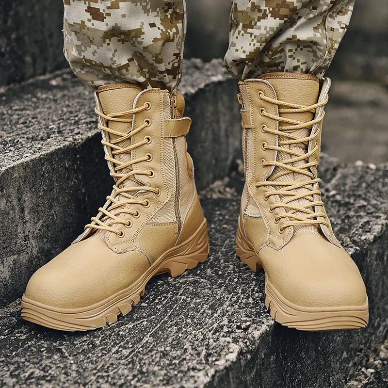 Men Tactical Boots Ankle Casual Plus Desert Boot Climbing Shoes Military Waterproof Outdoor High Quality Army Brand Hiking Shoes
