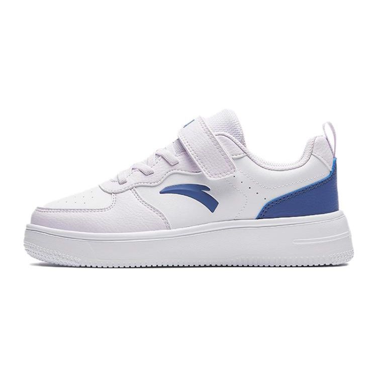 Anta Comfortable Versatile Anti-Kick Anti-Slip Shock Absorbing Low-Top Kids Skate Shoes Kids Sneakers White Sea-Mist-Blue A332338063-5