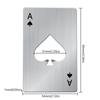 Creative Poker Card Shaped Beer Opener Stainless Steel Home Tool