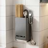 Wall Mounted Chopstick Storage Box Large Capacity Cutlery Holder Cutlery Draining Basket  Bathroom