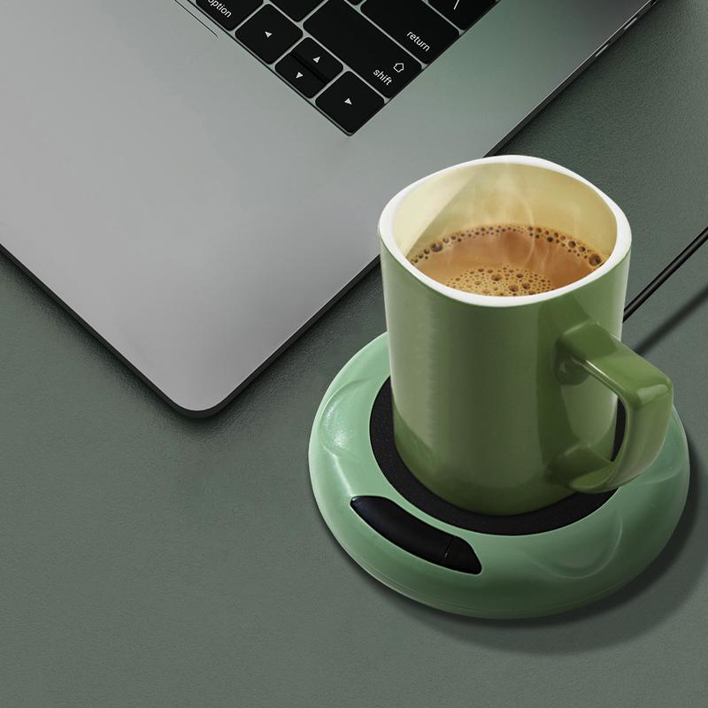 USB Coffee Mug Warmer Smart Tea Cup Warmer For Desk 3 Temperature Settings Smart Electric Beverage Warmer Portable Coffee Mug