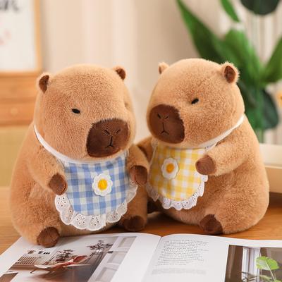 Boneca fofa de transformação capivara capivara filhote brinquedo de pelúcia presente de aniversário para crianças boneca porquinho-da-índia aquático