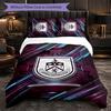 Set Biancheria da Letto 3 Pezzi Burnley Football Morbido Set Copripiumino con Federe Set Decorazione Camera da Letto per la Casa