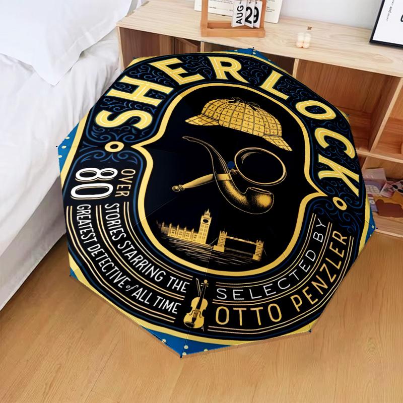 Sherlock Adventure Umbrella Folding umbrella, automatic umbrella 8-Frame for Travel, camping Use Gift for Halloween Christmas