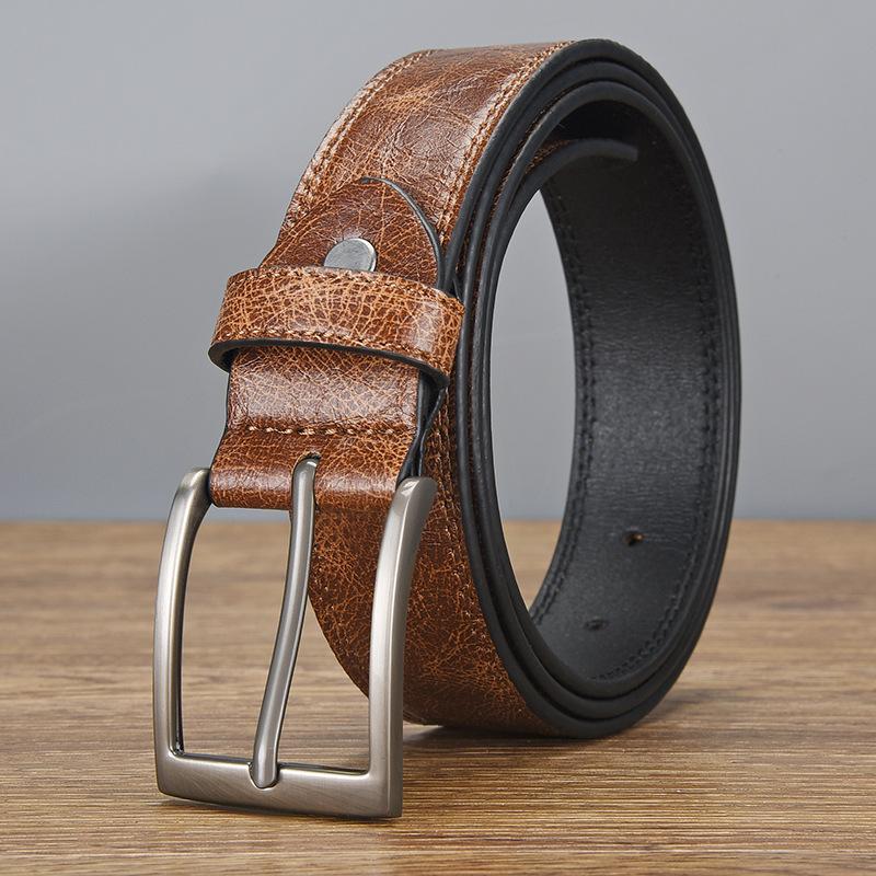 Belt Men's Needle Buckle Retro Belt Fashionable Casual Pu Men's Wide Belt Versatile Pants Belt New Belt