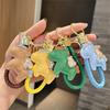 Women Leather Charms Zodiac Horse Keychain Bag Pendant Cartoon Pony Keyring Cute Animal Ornament Key Holder Year Gift