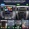 9" Drahtloses CarPlay Android Autoradio, 2+32G, Kompatibel mit Toyota Corolla 2003-2008