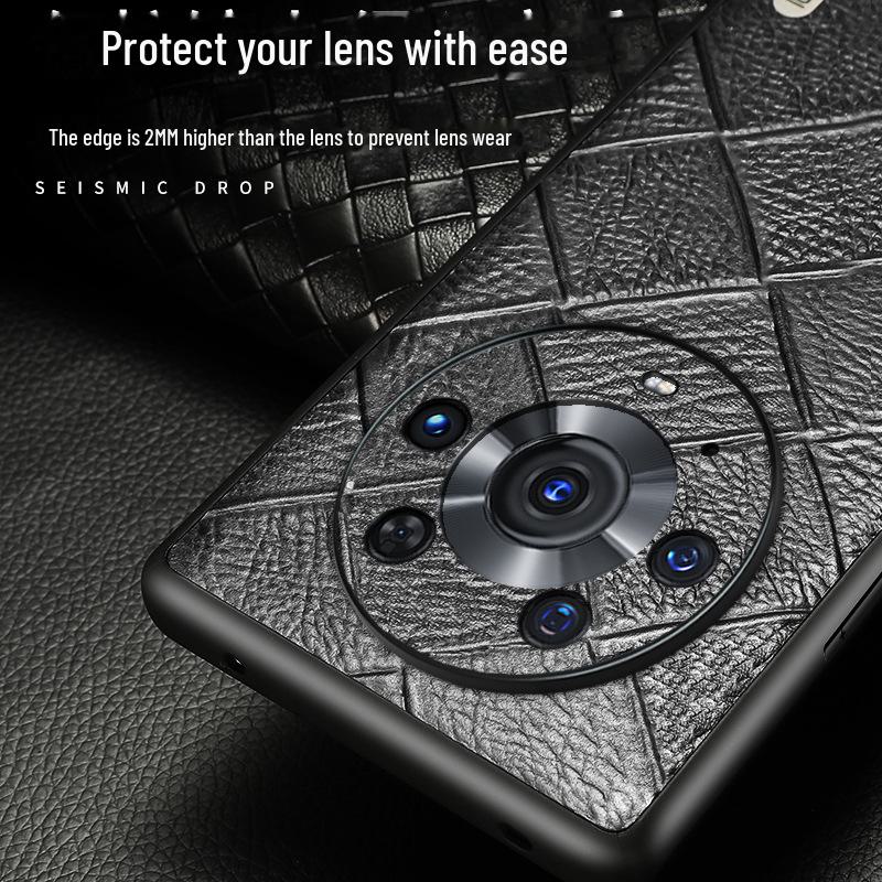 Honor Magic 3 Pro Ultimate Edition Rindsleder Diamantmuster Lederhülle - Vollständige Abdeckung.