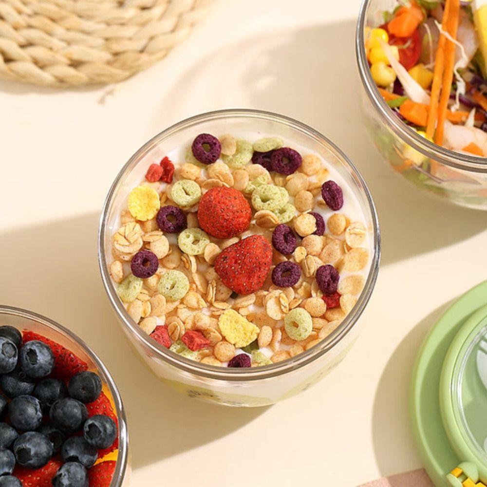 with Spoon Breakfast Cup Leak-proof Oatmeal Cup Portable Salad Cup  Worker