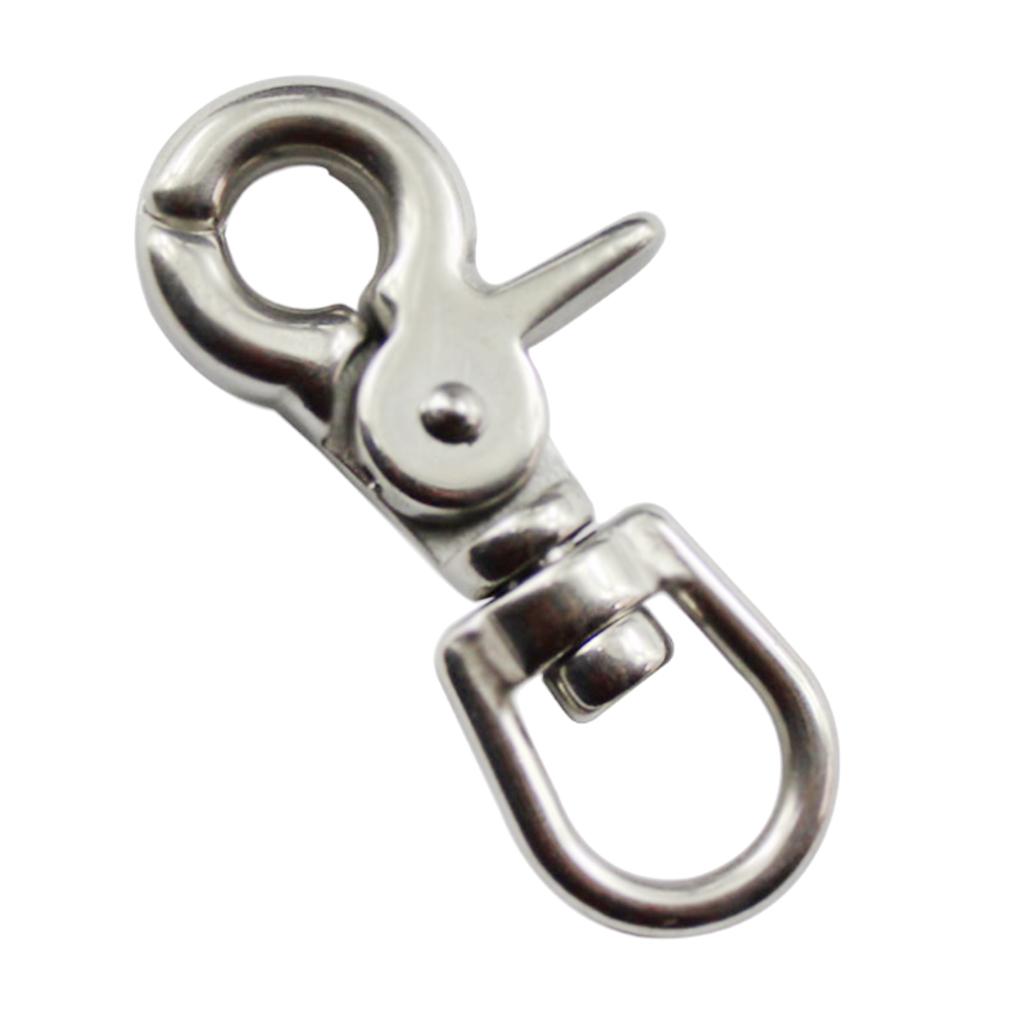 10Pcs Marine 316 Stainless Steel Spring Snap Hooks Boat Anchor Rigging Clip
