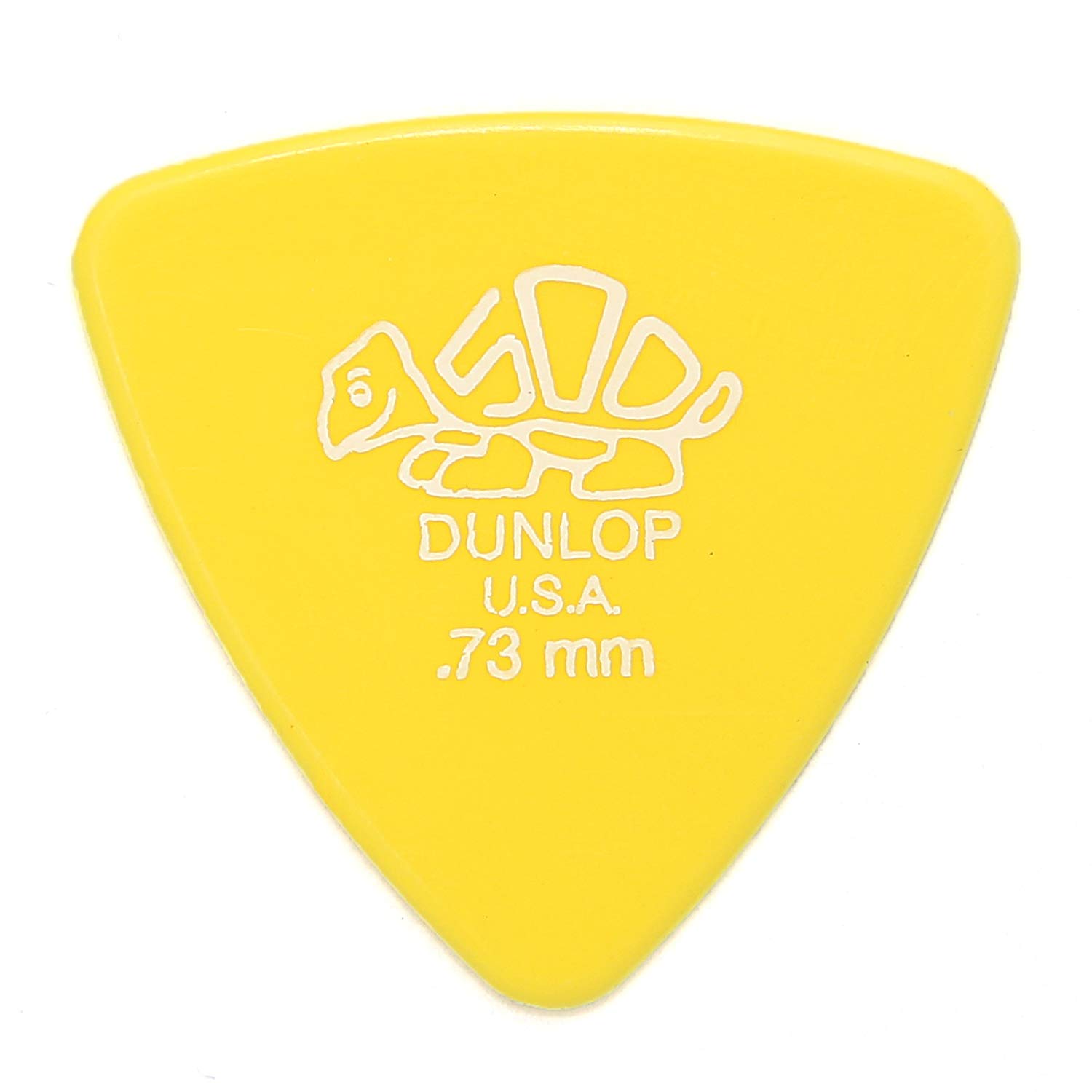 Jim Dunlop Delrin Triangle with Musent Custom Picks Picks, 0.73mm, 24-Pack, Player s (Product Code 411B073-YEL-24P)