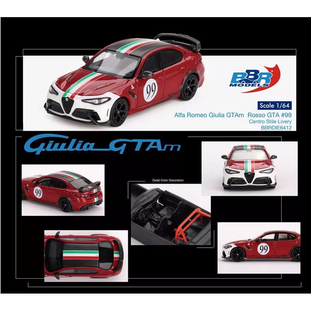 BBR Alfa Romeo Giulia GTAm Rosso GTA Centro Style Livery Finished Product 1/64 #99