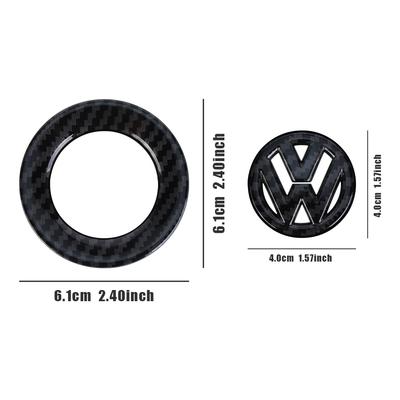 För VW Volkswagen Jetta MK5 Golf Bil ABS Plast Rattlogotyp Cirkel Trimdekal för VW Golf Polo Jetta Touran Mk6 Tigua