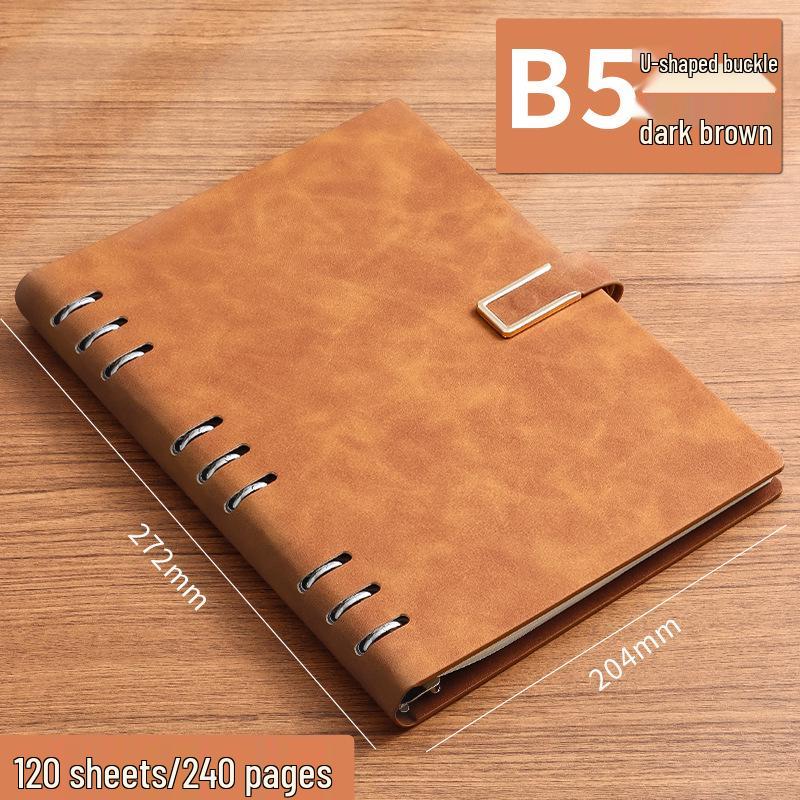 Customizable Simple Business Loose-Leaf Notebook Binder with Printable Logo