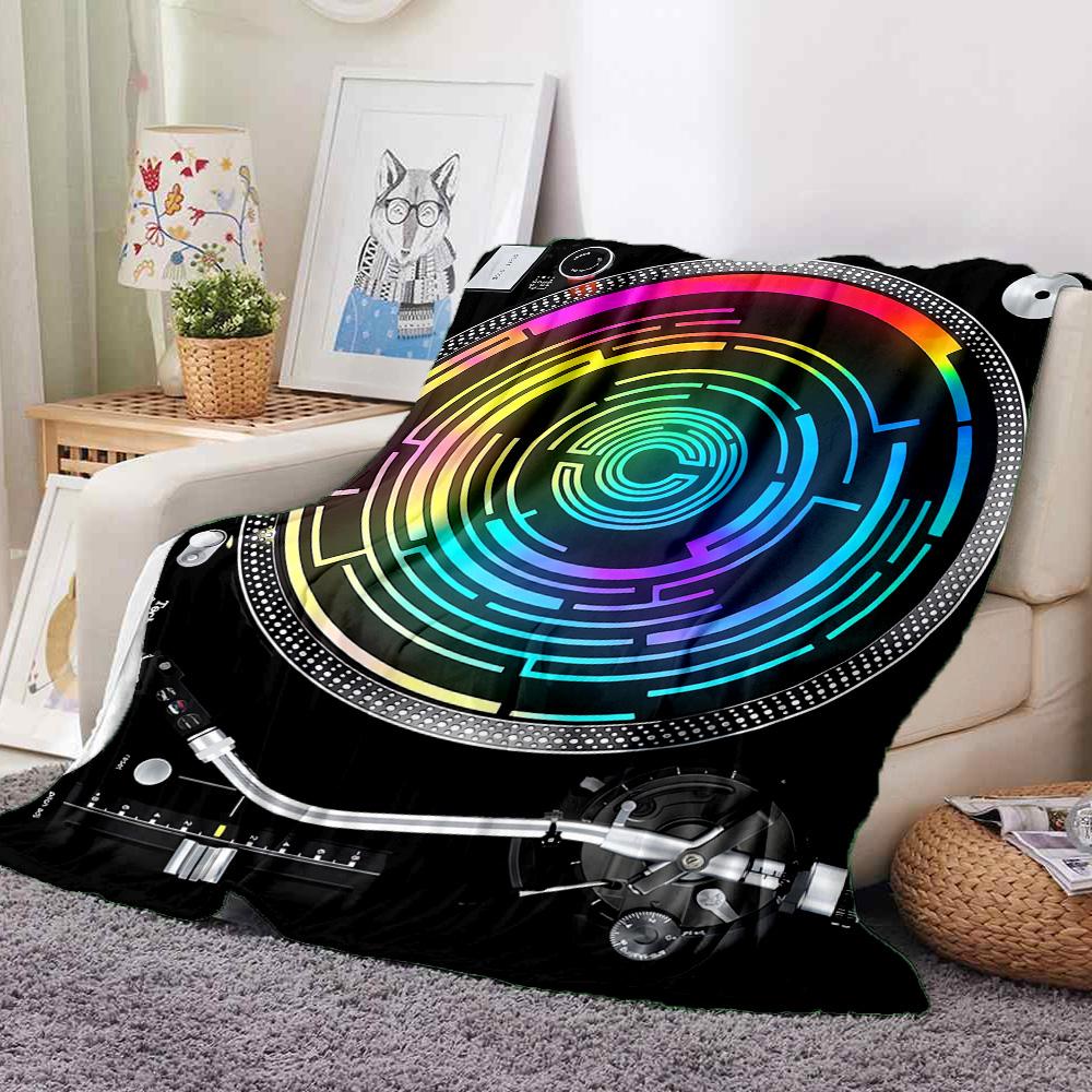 Dj Turntable Flannel Blanket Throw Blanket Soft Warm Sofa Bed Camping Car home Decor Unique Christmas Gift C930465
