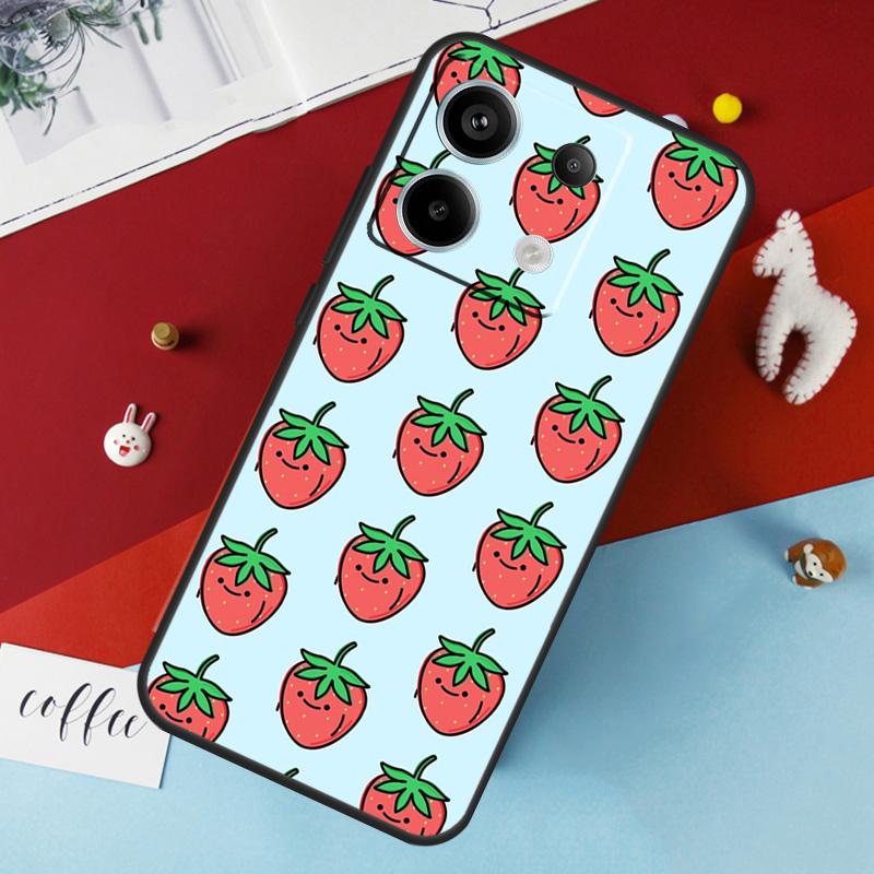 Cute Strawberry Case For Xiaomi Redmi Note 14 12 11 10 13 Pro 15 Pro Plus Redmi 15 14C 10C 12C 13C 15C Cover