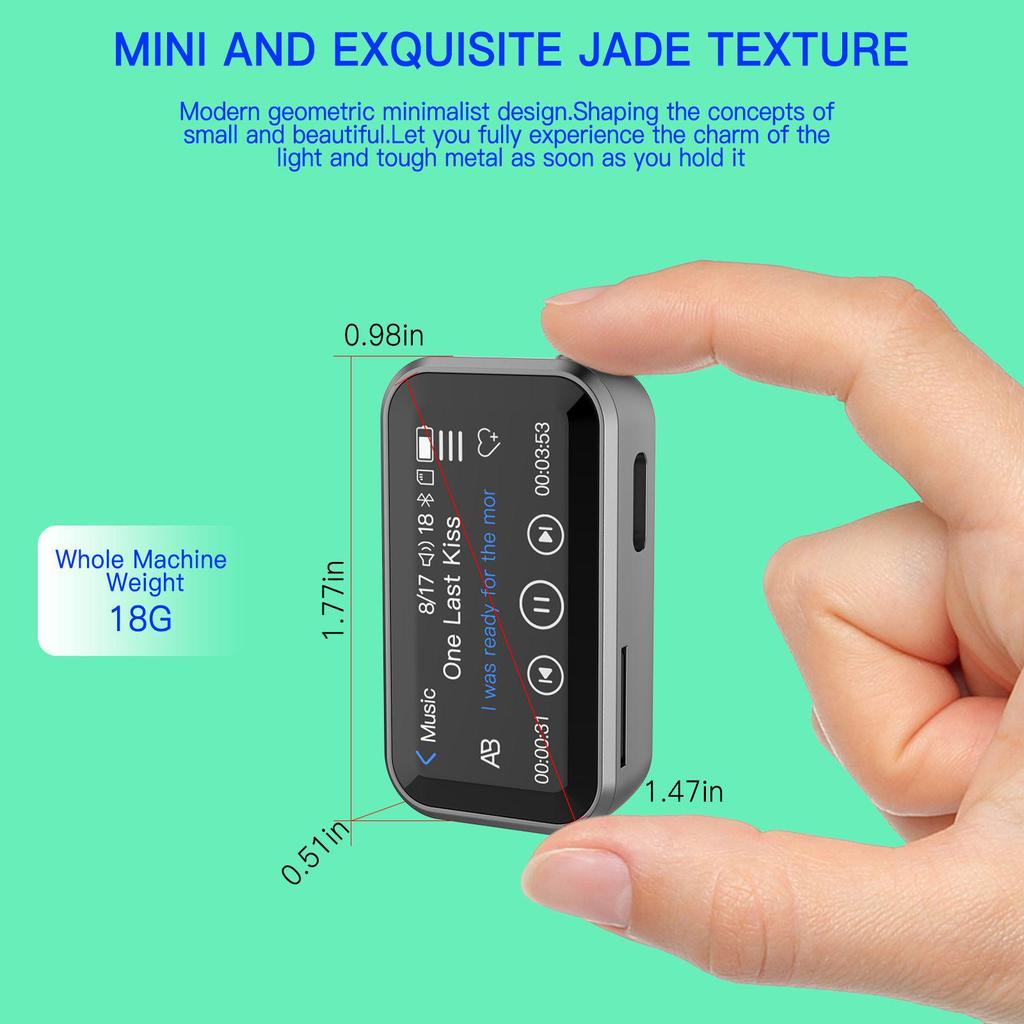 Bluetooth Mini MP3 Player, E-book and Voice Recorder with Speaker & FM Radio