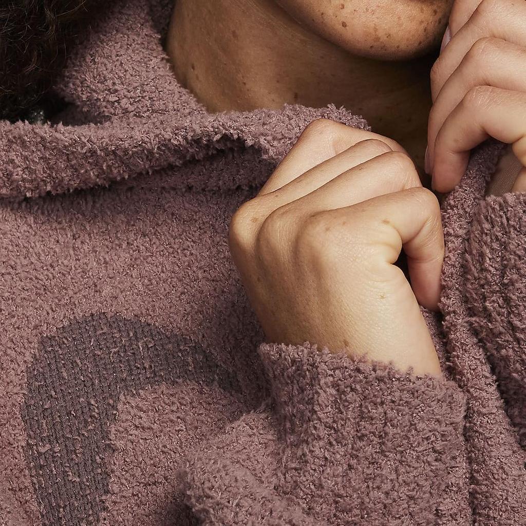 Nike Sportswear Phoenix Cosy Boucle All Over Logo Comfortable Simple Loose Long Knit Sweater Women tops Smoky-Purple FD4282-208
