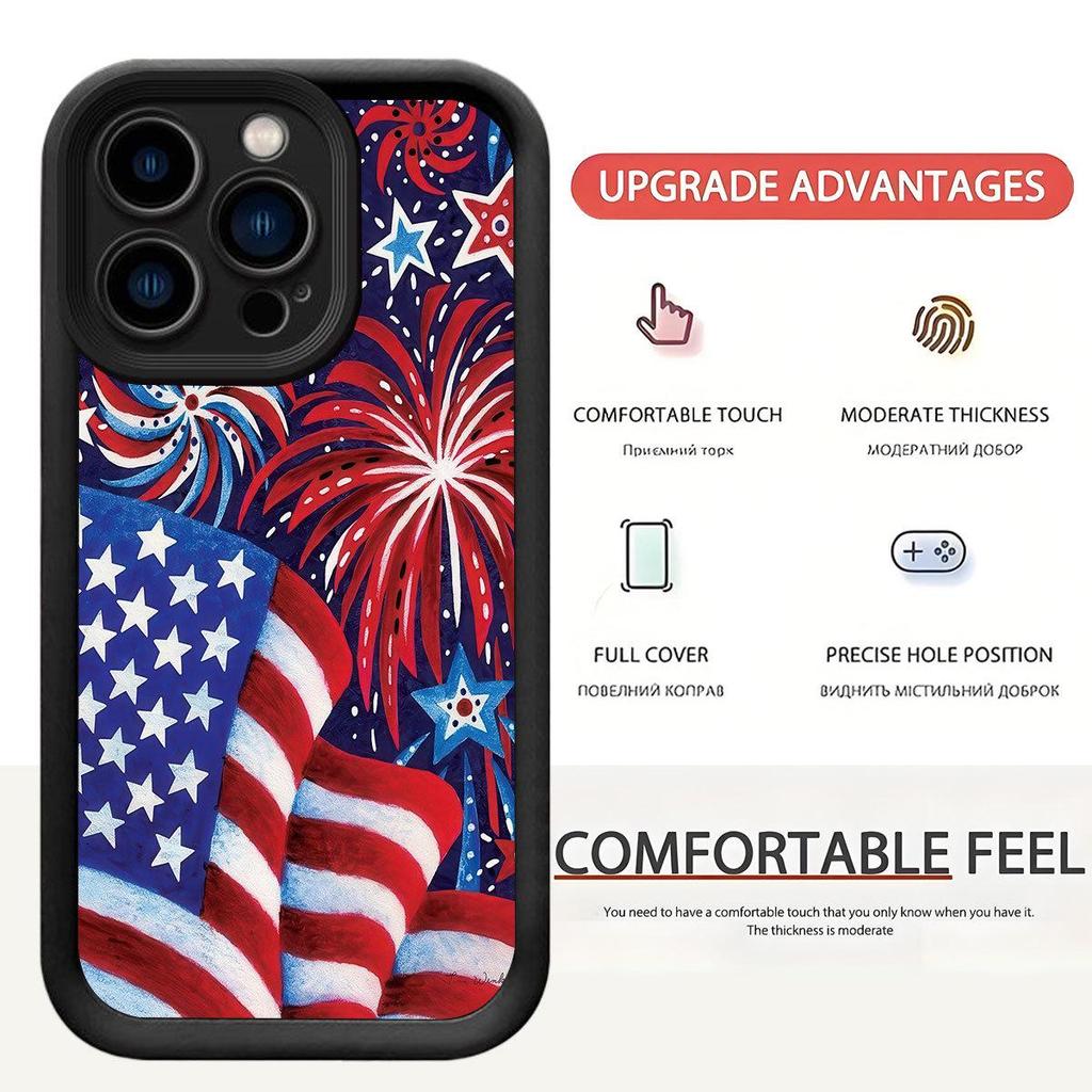 Five-Color Fireworks Stepped Black Groove Case for iPhone 15/16/17 Pro Max