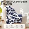 1 Stück blau-weiß gestreifte Flanelldecke mit Wellenmotiv, weich, geeignet für Sofa, Bett, Büro, ganzjährige Nutzung.