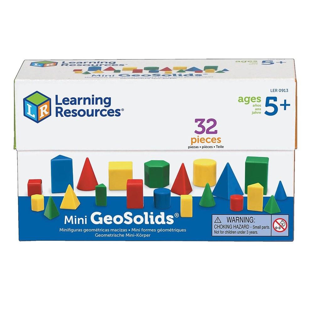 Learning Resources Mini GeoSolids 3D Shape Blocks Plastic LER 0913