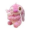 Sakura Pink Stitch Plush Toy with Flowers - Valentine's Day Gift for Girls