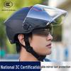 Durable Dual-Lens Motorcycle Half Helmet for Men & Women – Breathable, Sun-Protected, All-Season Safety