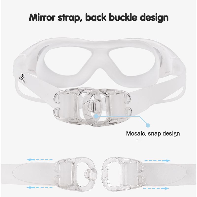 Okulary pływackie dla dorosłych Ochrona oczu Płaskie gogle Wodoodporny, przeciwmgielny sprzęt pływacki