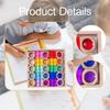 Stacking Game Building Blocks Set for Kids Smooth Cube Rainbow Acrylic Gemstone Cubes