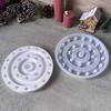 Multi Hole Circular Shape Silicone Candle Holder Molds Easy Demolding For Epoxy Resin Candlestick Plate Home Decoration