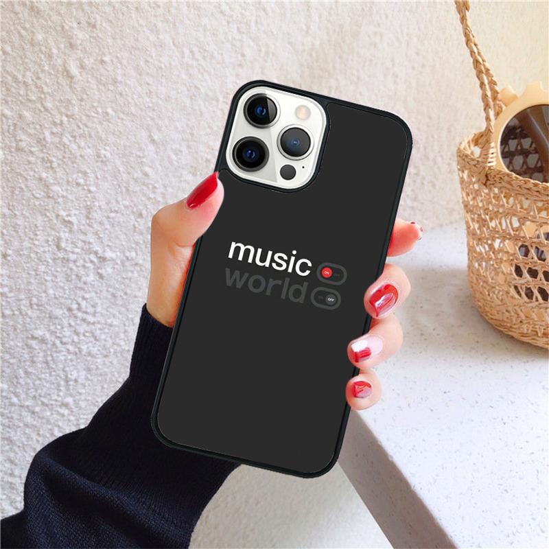 Music On World Off Phone Case for iPhone 17 Air 16 PRO MAX 15 14 PLUS 12 11 13 Back Cover Fundas Shell coque
