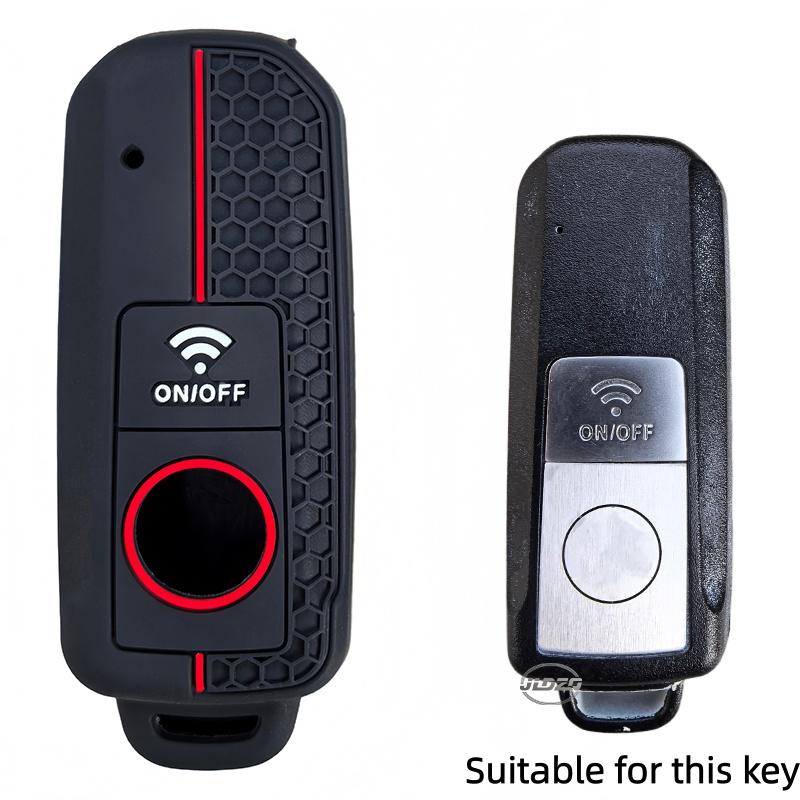 

Silicone Motorcycle Remote Smart Key Case cover Fob For Yamaha TMAX530 TMAX560 2017-2023