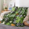 1PC Four-leaf clover Print FlAannel Blanket, High quality Comfortable for All Seasons, Home Decor, Warmth and Comfort