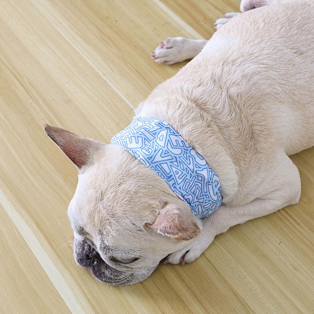 Regulable Cooling Scarf Permeable Ice Towel Neck Wrap Hot Weather Bandanas for Media Large Dogs