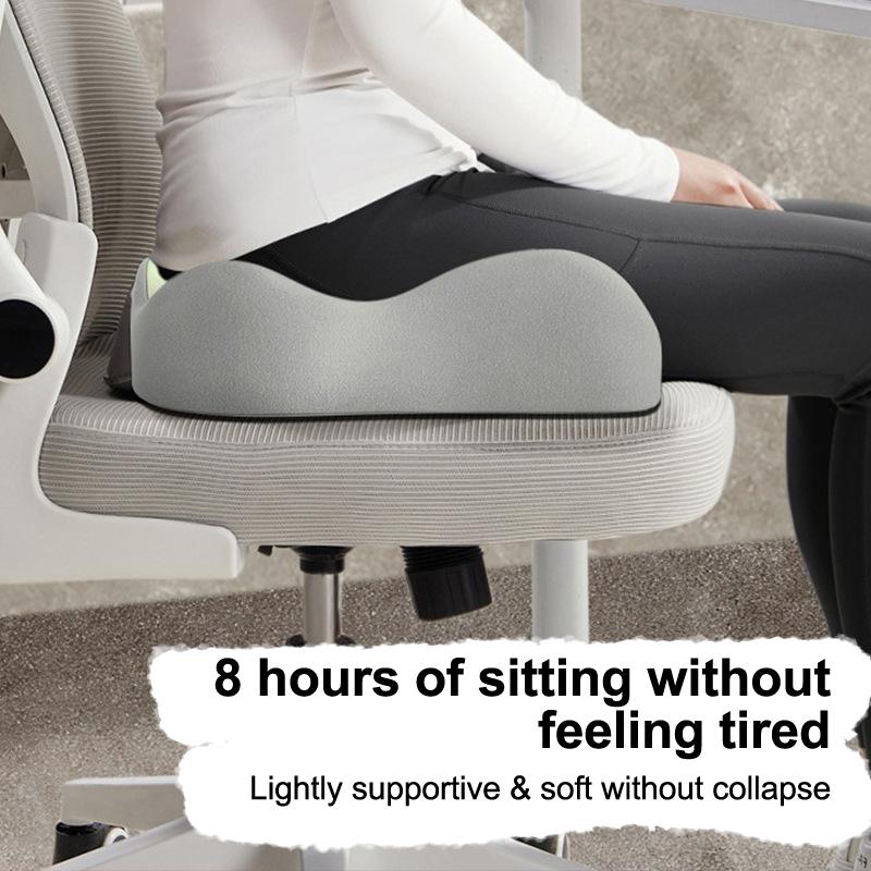 Curved Memory Foam Cushion - Coccyx Comfort; Ideal Pressure Relief for Car or Office, 1PC
