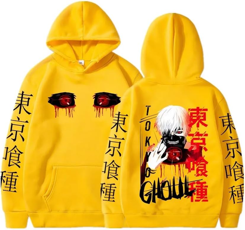 Anime Tokyo Ghoul Hoodie Cool Kaneki Ken Eyes Print Sweatshirt Men Women Casual Oversized Hoodies Harajuku Streetwear