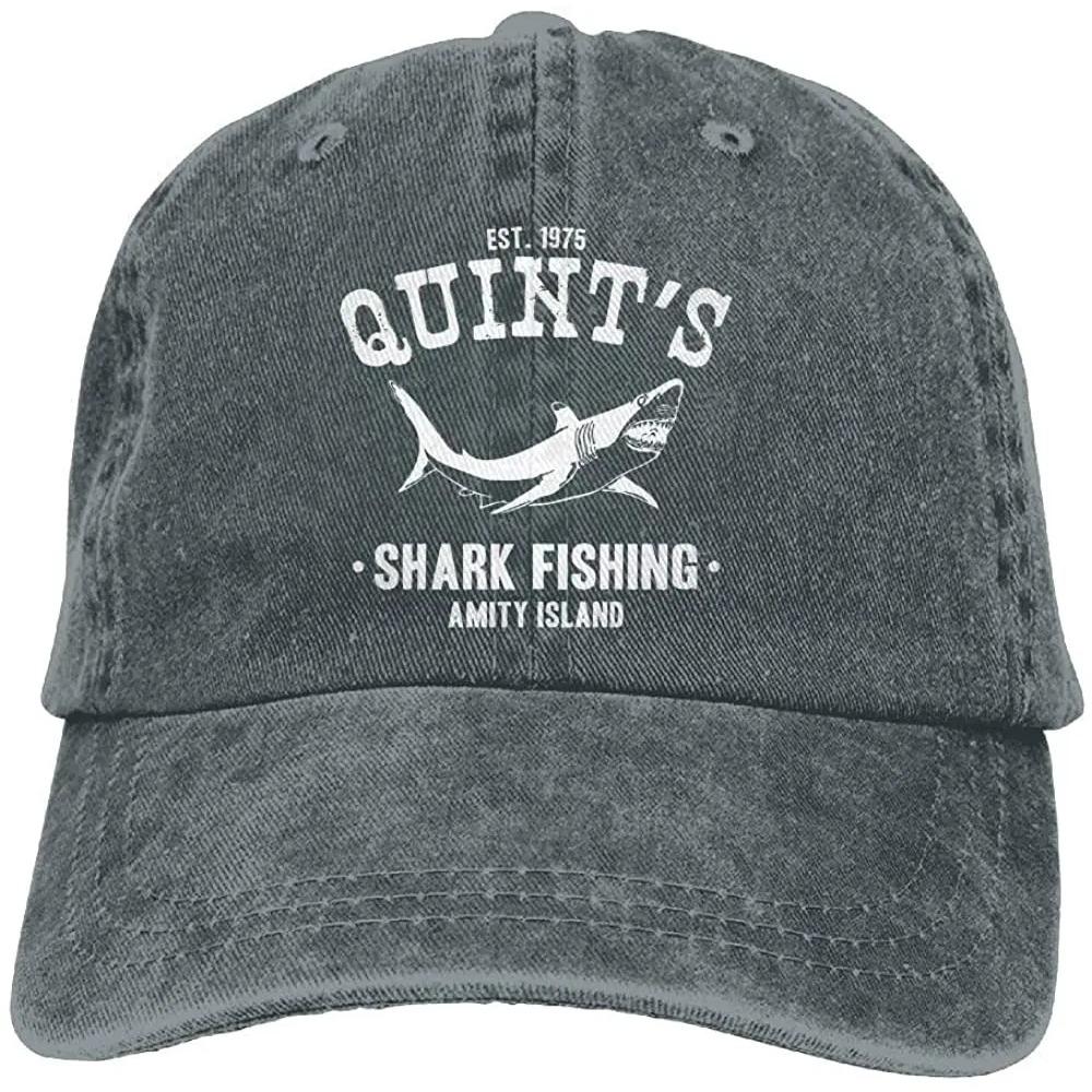 Adult Unisex Cotton Jeans Cap Old-Fashion Adjustable Hat Quints Shark Fishing Jaws 7 Colors Available Dad Hip Hop Hats
