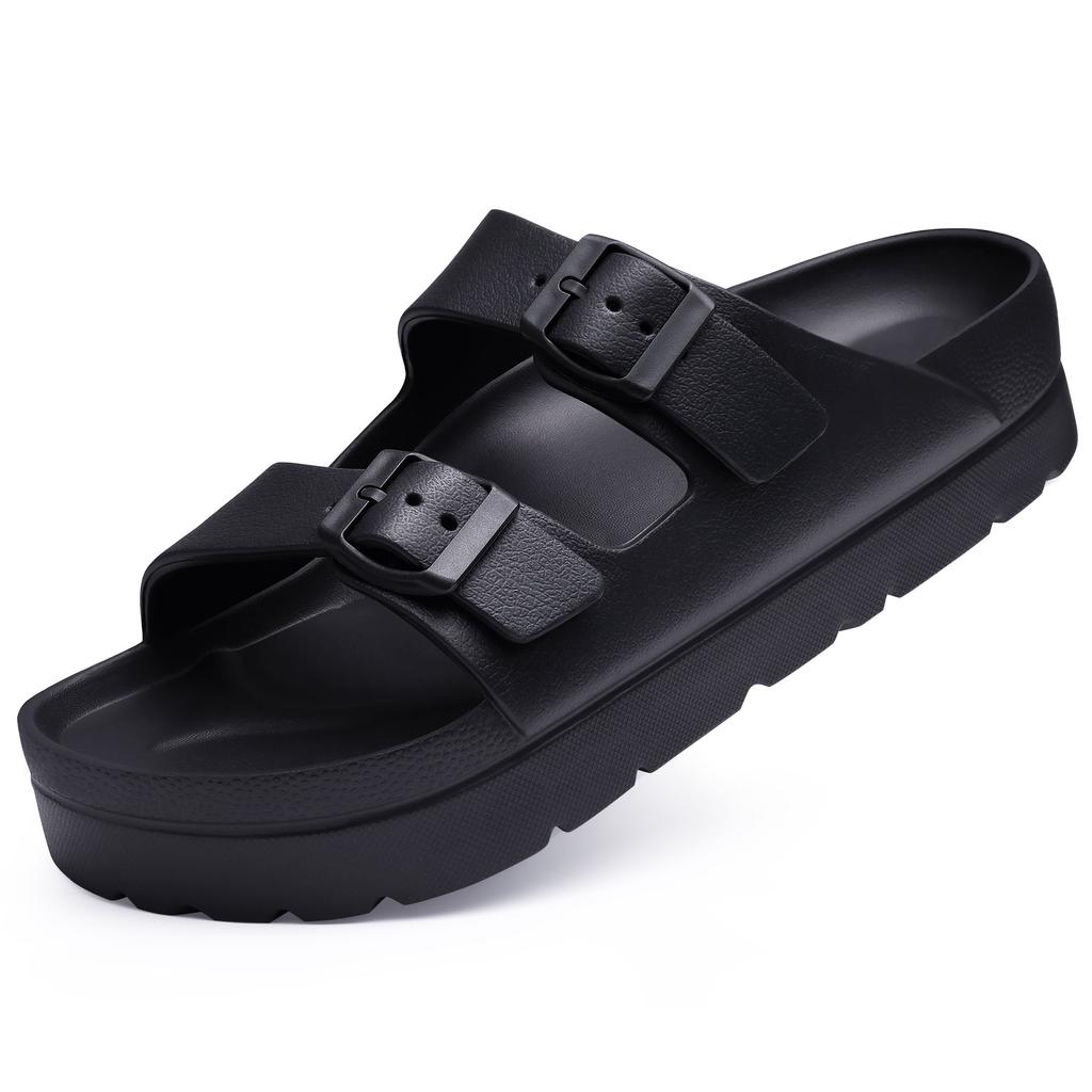 Fashion Kidmi Fashion Women's Platform Sandals With Arch Support Summer Beach Sandals Outdoor Chunky Lightweight Foam Slip On Slides