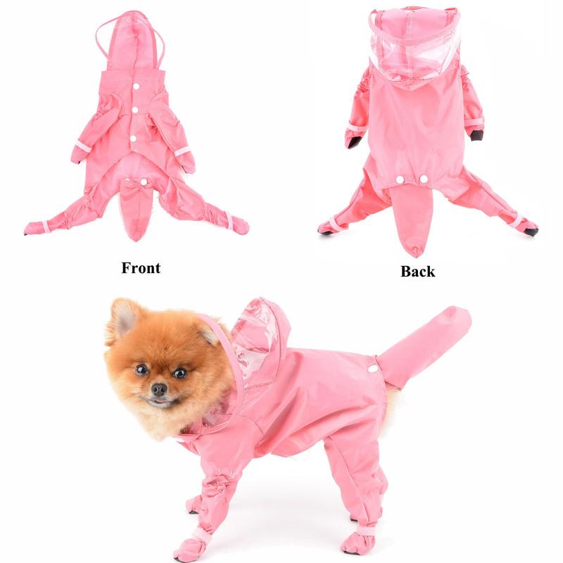 Outdoor Pet Supplies Four-legged One-piece Pet Clothes Whole Body Cat Dog Waterproof Raincoat with Rain Boots