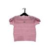 Xiangjia European Style Lightweight Luxury Hollow Knit Round Neck Short Sleeve Top