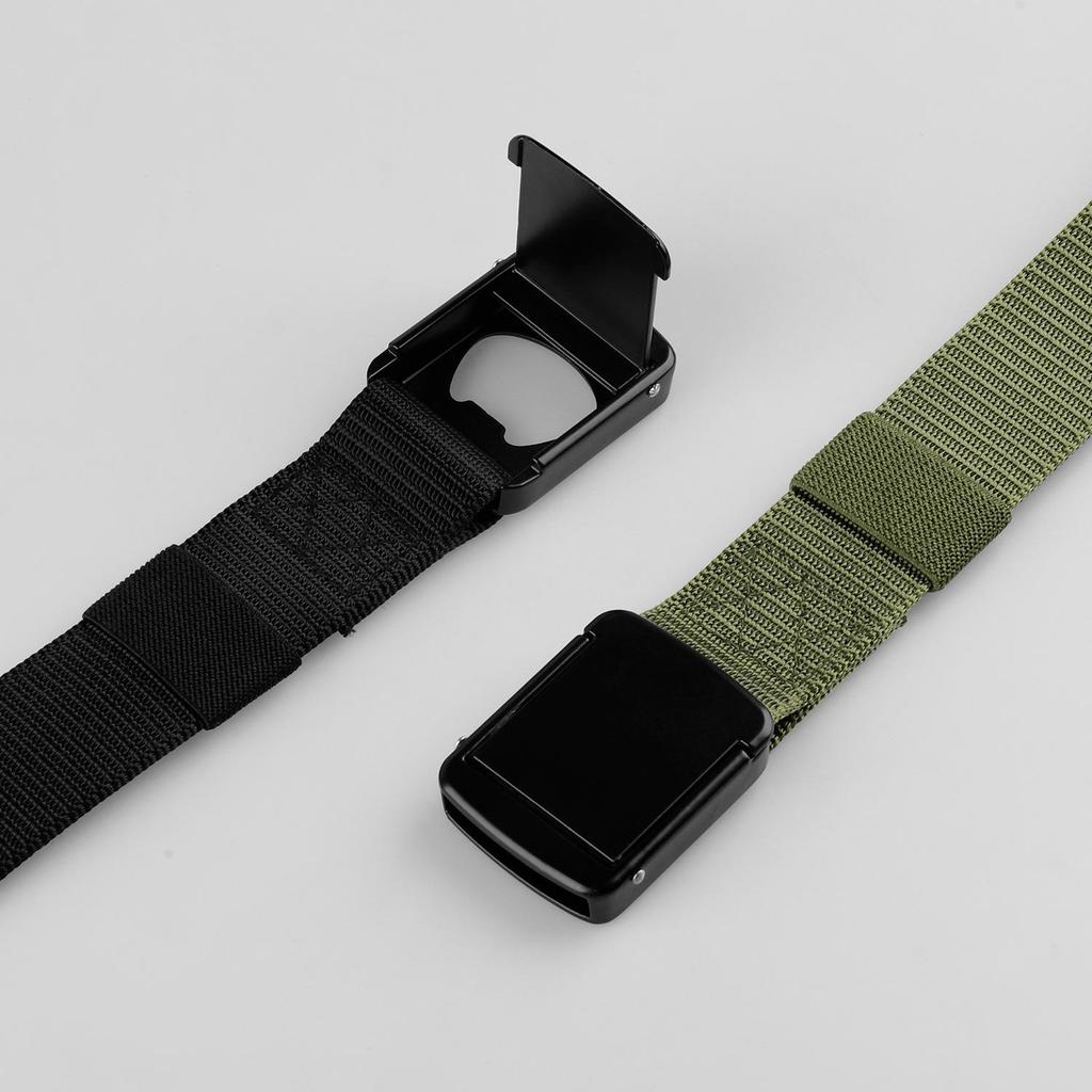 Men's Outdoor Nylon Flip Buckle Belt - Casual, Canvas for School or Military Training