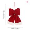 1pcs Red Bows Christmas Tree Decorations Velvet Ornament Bow with Rope for Xmas Home Wreath Fence Stairs Railing Fireplace Decor
