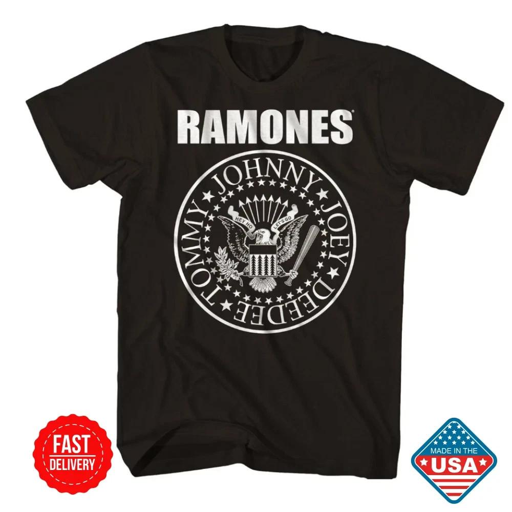 Ramones Seal Logo Unisex Inspired T Shirt Rock and Roll Music Band Fans Tee NEW XXL