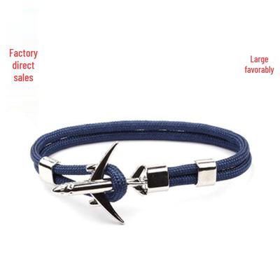 Europäischer & Amerikanischer Trend Anker Herren Flugzeug Armband mit Polyesterseil