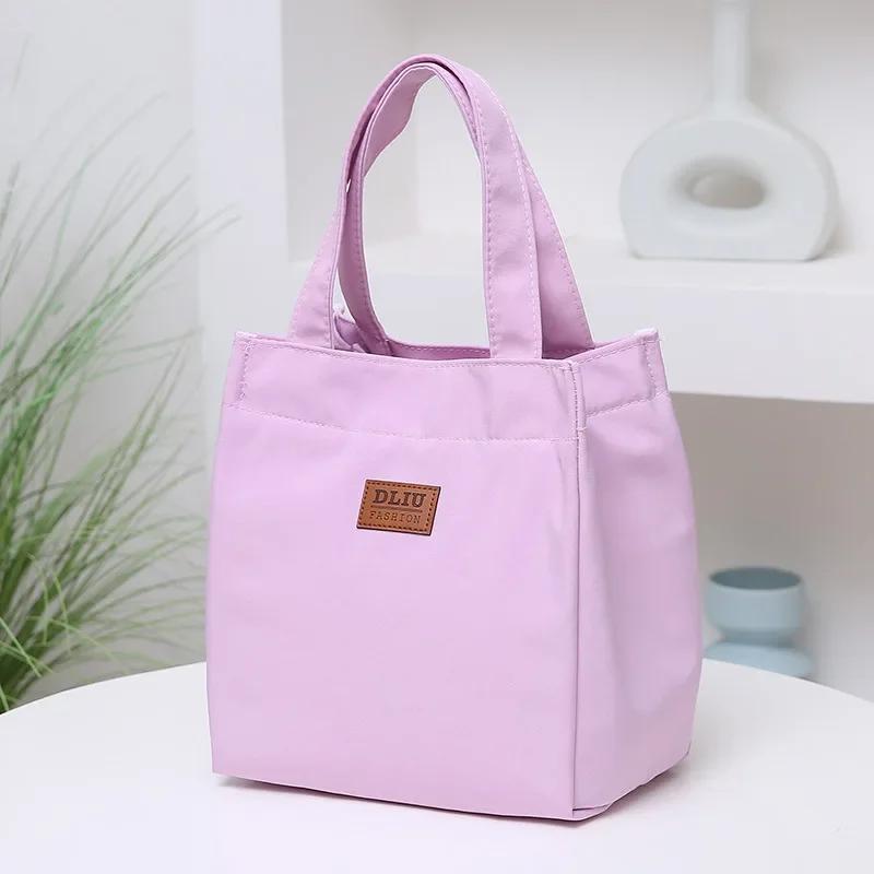Large Capacity Lunch Bag With Aluminum Foil Insulation For Work, Simple And Practical Top Handle Bag Insulated Lunch Bag Picnic